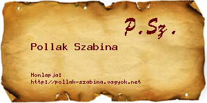 Pollak Szabina névjegykártya