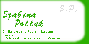 szabina pollak business card